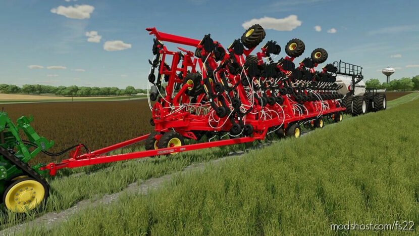 FS22 Seeder Mod: Bourgault 3420-100 Paralink HOE Drill + 71300 AIR Cart V1.0.0.1 (Featured)