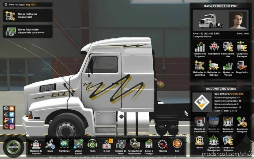 ETS2 Save Mod: Profile Map Eldorado PRO By Elvis Felix 1.7.9.1 1.43 (Featured)