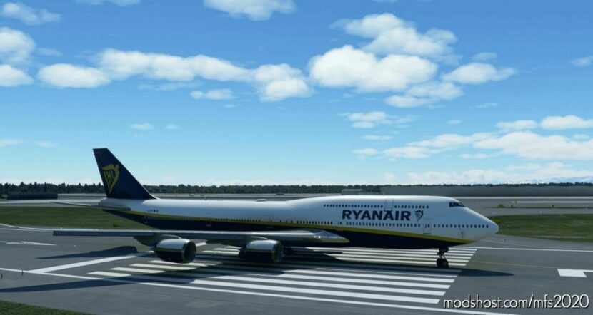 MSFS 2020 Boeing Livery Mod: 747-8I Ryanair 4K NO Mirroring (Featured)