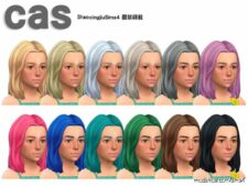 Sims 4 Adult Mod: ALL AGE Solid Color For EA SDX099 Hair Style (Image #4)