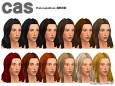 Sims 4 Adult Mod: ALL AGE Solid Color For EA SDX099 Hair Style (Image #7)