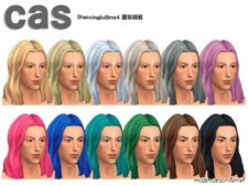 Sims 4 Adult Mod: ALL AGE Solid Color For EA SDX099 Hair Style (Image #8)