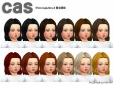 Sims 4 Adult Mod: ALL AGE Solid Color For EA SDX099 Hair Style (Image #9)