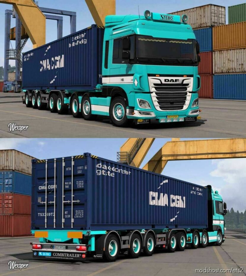 ETS2 DAF Mod: XF Euro 6 Stebo Transport Skin Pack (Featured)