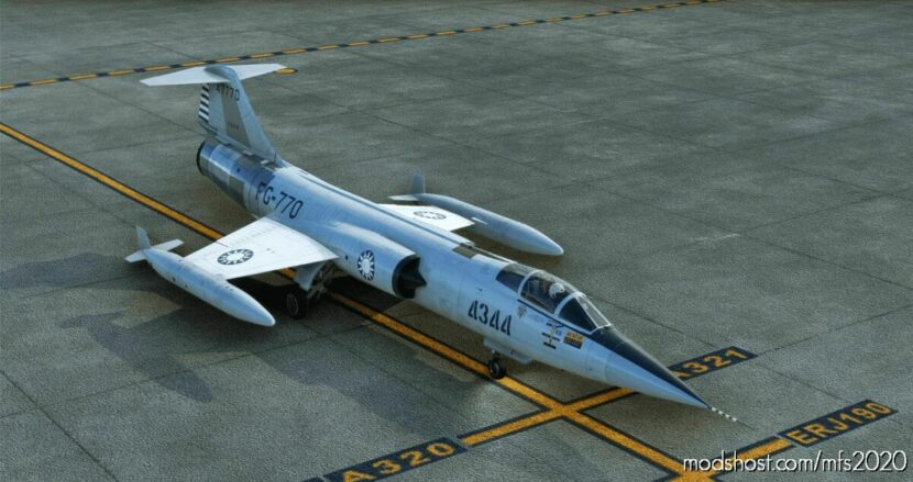 MSFS 2020 Livery Mod: Rocaf SSW F-104G 4344 (1960S) (Featured)