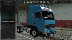 ETS2 Volvo Mod: FH12 1 GEN RED Plush Interior 1.43 (Featured)