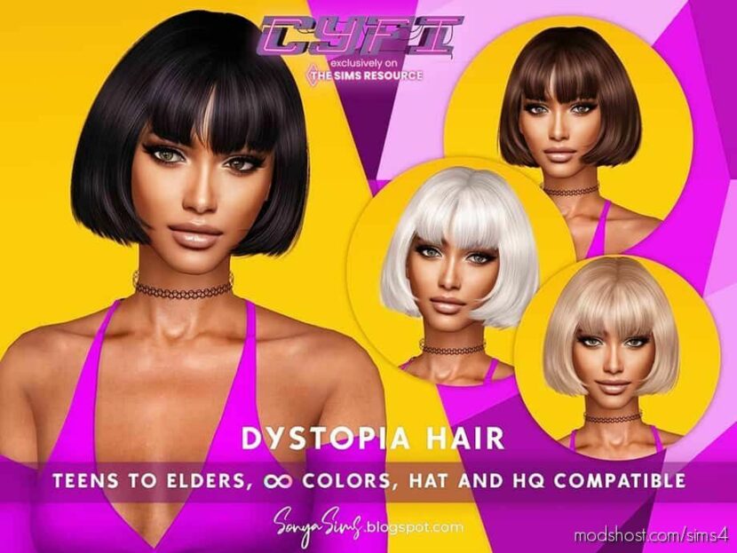 Sims 4 Elder Mod: Dystopia Hair (Featured)