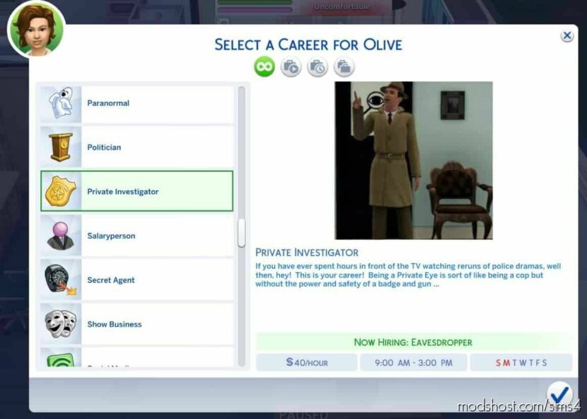 Sims 4 Mod: Private Investigator Career (Featured)