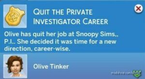 Sims 4 Mod: Private Investigator Career (Image #4)