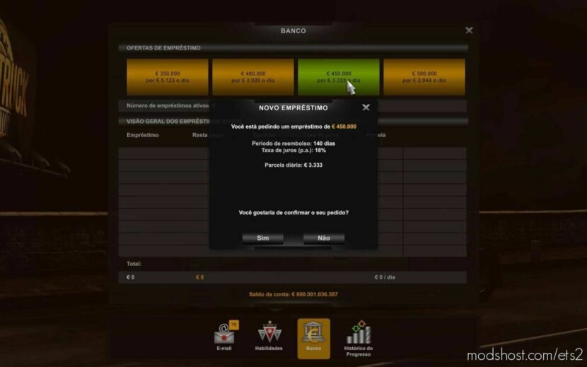 ETS2 Mod: Bank With More Money And Time To PAY 1.44 (Featured)