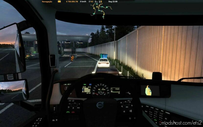 ETS2 Mod: GPS ON TOP Of The Screen 1.44 (Featured)