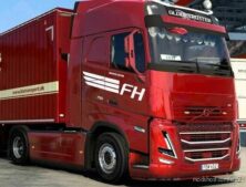 ETS2 Volvo Mod: FH5 RED Danish Plush Interior + Exterior Reworked 1.43 (Image #2)