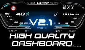 ETS2 DAF Part Mod: High Quality Dashboard – DAF XG & XG+ Version With Speed Limiter V2.1.3 (Featured)