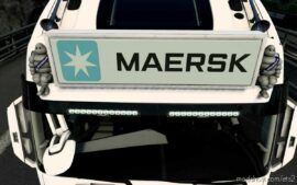 ETS2 Volvo Part Mod: BIG Lightbox Volvo FH5 2020 Maersk 1.44 (Image #2)