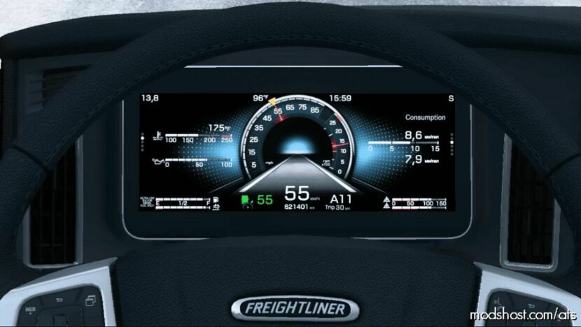 ATS Freightliner Part Mod: Cascadia 2019 Improved Dashboard (Featured)