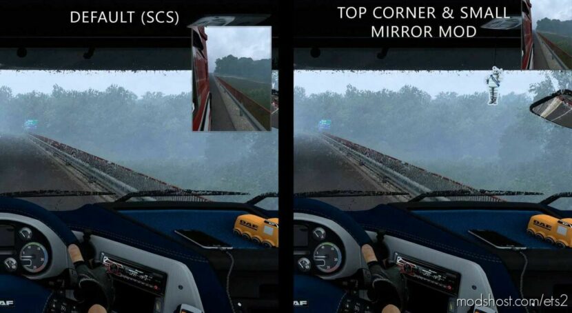 ETS2 Mirrors Part Mod: TOP Corner & Small Mirrors 1.44 (Featured)