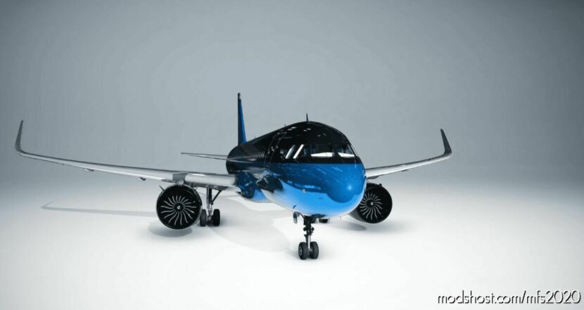 MSFS 2020 A32NX Mod: FBW A32NX Blue-Chrome Livery (Featured)