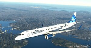 MSFS 2020 Livery Mod: E-190 Jetblue Blueberries (Image #2)