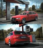 ETS2 Audi Car Mod: 2013 Audi RS4 Avant (Image #2)