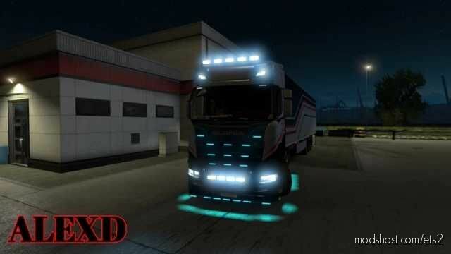 ETS2 DAF Part Mod: Flare And 10.000 K Lights For ALL Trucks By Alexd V1.19 1.44 (Featured)