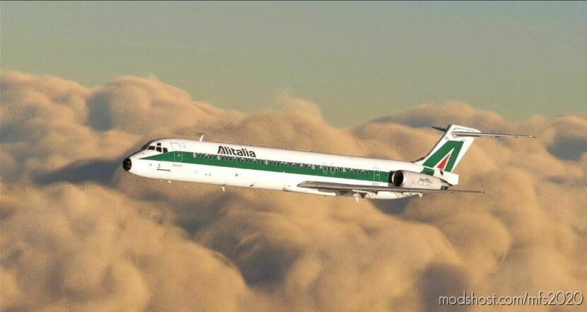 MSFS 2020 8K Livery Mod: Alitalia (I-Dacs) FLY Maddog X MD8X – 8K (Featured)