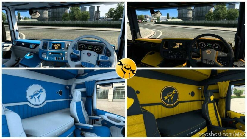 ETS2 Scania Mod: Insanux Scania NG Interior UK 1.44 (Featured)