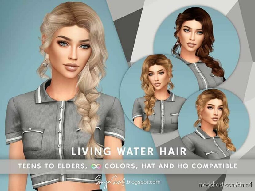 Sims 4 Adult Mod: Living Water Hair (Featured)