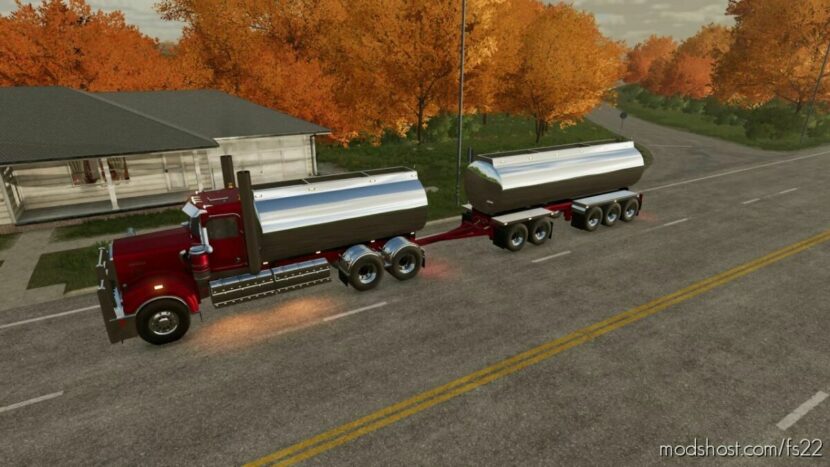 FS22 Kenworth Trailer Mod: Liquid Tanks For Kenworth (Featured)