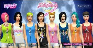 Sims 4 Female Recolor Mod: Sailor Moon Crystal Tops (Featured)