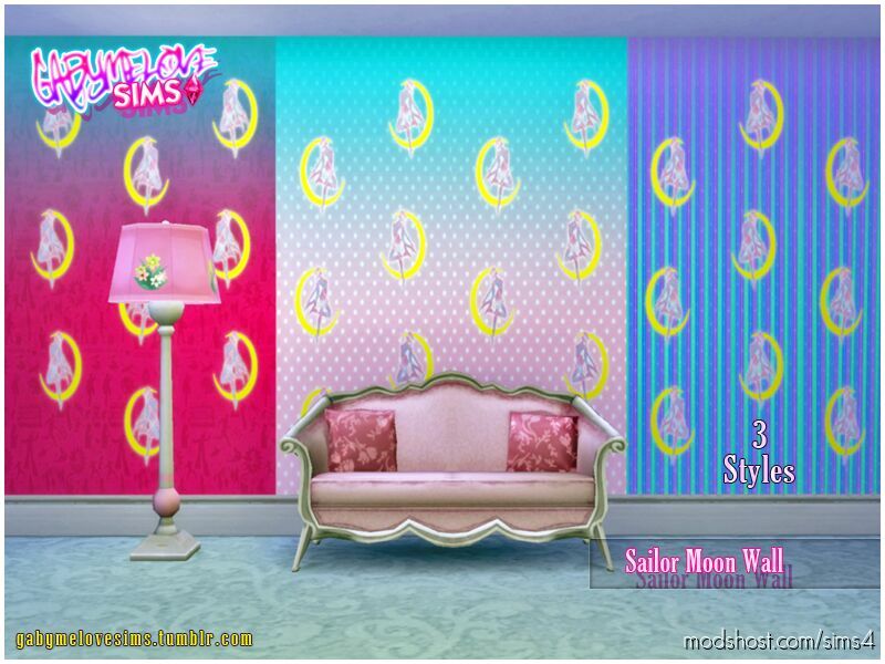 Sims 4 Mod: Sailor Moon Walls (Featured)