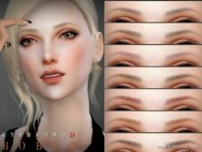 Sims 4 Female Hair Mod: Bobur Eyebrows 21 (Featured)