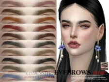 Sims 4 Female Hair Mod: S-Club WM TS4 Eyebrows 201907 (Featured)