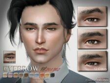 Sims 4 Male Hair Mod: S-Club WM TS4 Eyebrows M 201702 (Featured)