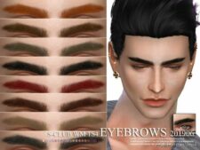 Sims 4 Male Hair Mod: S-Club Wm Ts4 Eyebrows 201906 (Featured)