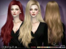 Sims 4 Female Mod: Sclub TS4 Hair Rose N18 (Featured)