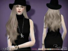 Sims 4 Female Mod: Sclub TS4 Hair Rose N18 (Image #2)