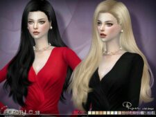 Sims 4 Female Mod: Sclub TS4 Hair Rose N18 (Image #3)