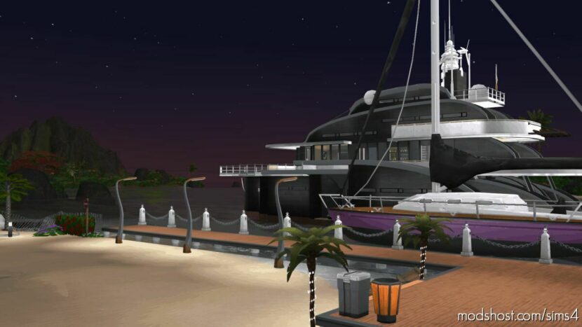 Sims 4 House Mod: Gorgona Yacht (NO CC) (Featured)