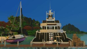 Sims 4 House Mod: Gorgona Yacht (NO CC) (Image #8)