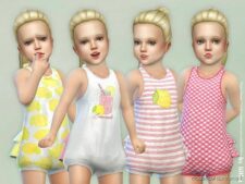 Sims 4 Kid Clothes Mod: Toddler Summer Romper 02 (Featured)