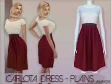 Sims 4 Female Clothes Mod: Mathcope Carlota Dress – Plains (Image #2)