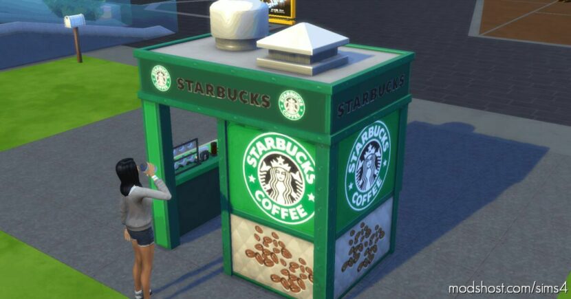 Sims 4 Object Mod: Starbucks To GO ! (Featured)