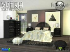 Sims 4 Set Mod: Vizeria Adult Bedroom (Featured)