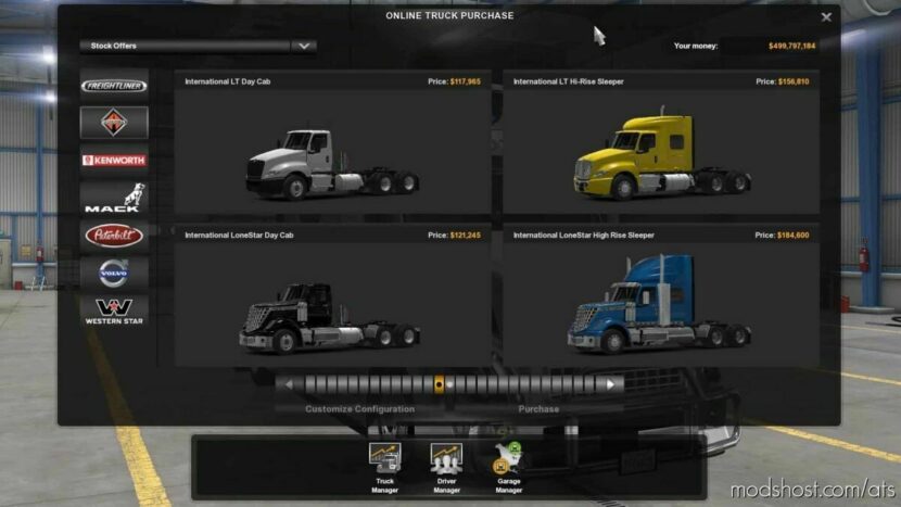 ATS Mod: ALL SCS Trucks In The Mod Dealer V1.3 (Featured)