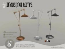 Sims 4 Object Mod: Industrial Lamps – Warren Pulley Task Floor Lamp (Featured)