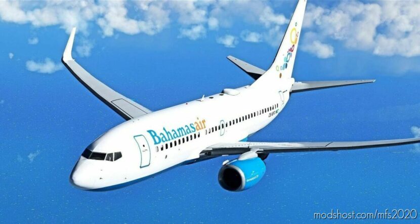 MSFS 2020 8K Livery Mod: Bahamasair 8K – Pmdg 737-700 (Featured)