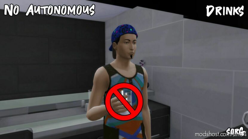 Sims 4 Mod: NO Autonomous Drinks (Featured)