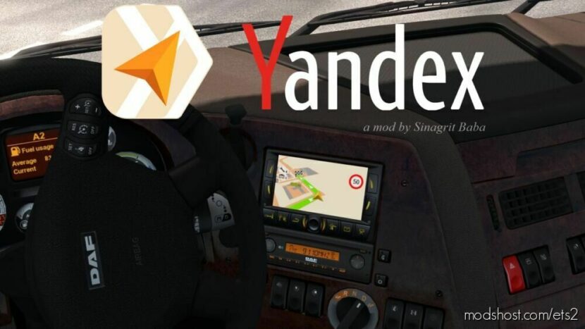 ETS2 Interior Mod: Yandex Navigator V1.8 (Featured)