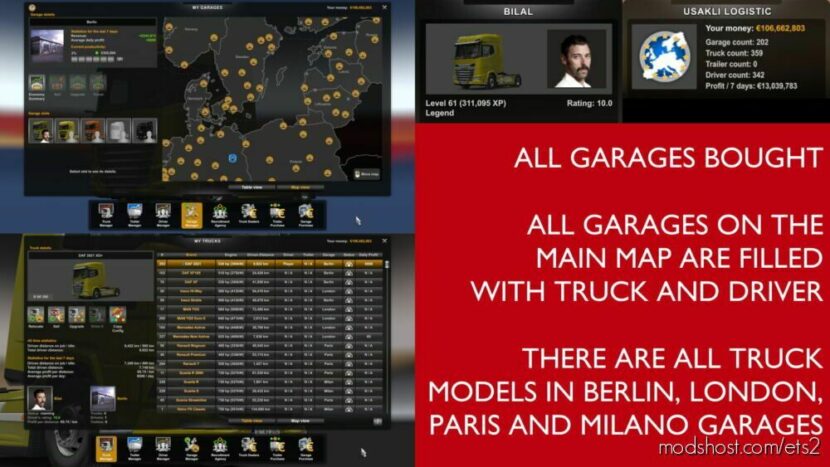 ETS2 Mod: Finished Save Game Profile 1.44 (Featured)