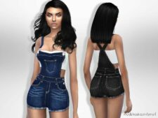 Sims 4 Female Clothes Mod: Meghan Dungarees (Featured)